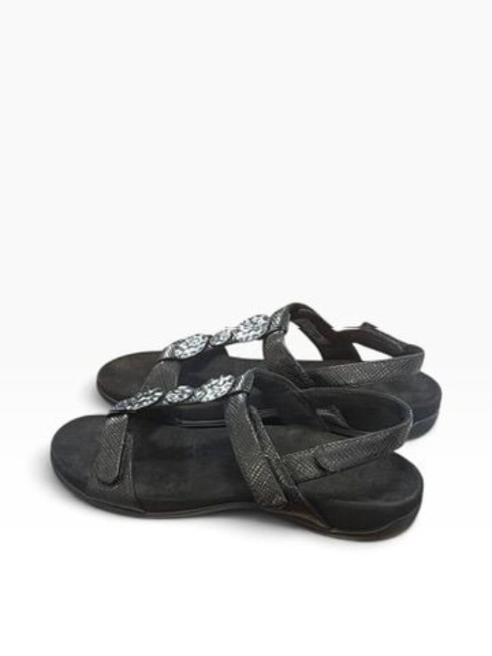 Vionic Womens Black Orthotic Sandals With Adjustable Straps Size 8